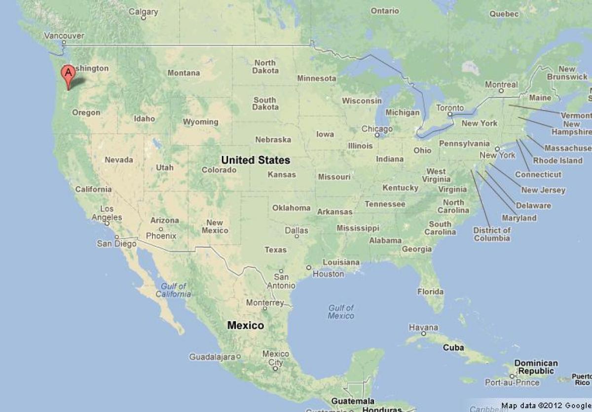 پورٹلینڈ امریکہ کا نقشہ