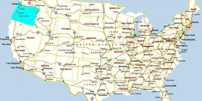 نقشہ کے پورٹلینڈ اوریگون امریکہ